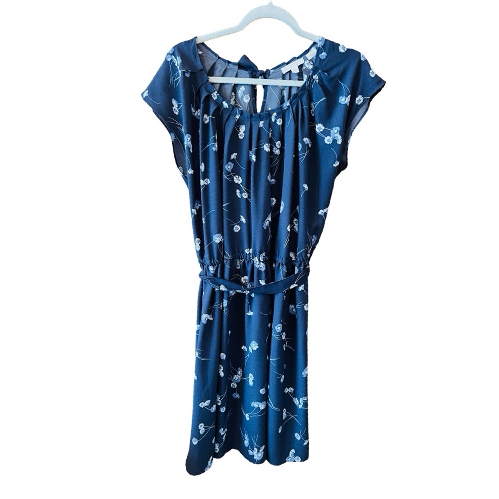 Lauren Conrad Floral Pleated Tie Waist Dress-Size XXL - Picture 3 of 3
